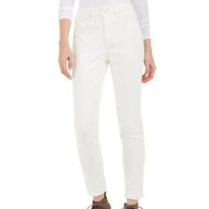 OAT New York Womens High Rise Skinny Corduroy Pants Size 32 White